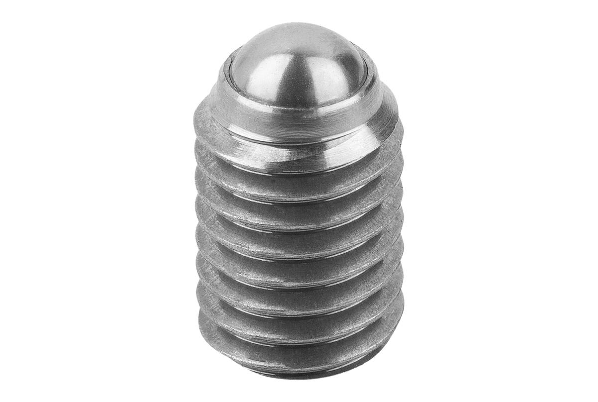 Norelem 07111-10435, Kugeldruckschraube ohne Kopf, Edelstahl, blank-0
