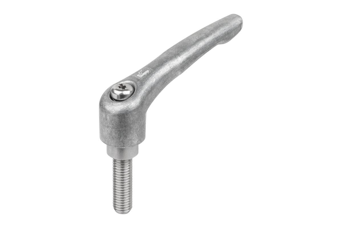 Norelem 06461-904008X10, Klemmhebel Zink, blank-0