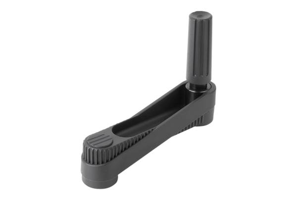 Norelem 06500-033146, Handkurbel Passbohrung, Thermoplast, schwarzgrau