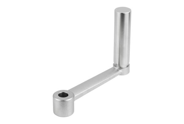 Norelem 06505-3314, Handkurbel Passbohrung, Edelstahl, blank