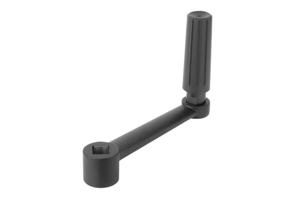 Norelem 06503-4417, Handkurbel Innenvierkant, Alum., schwarz