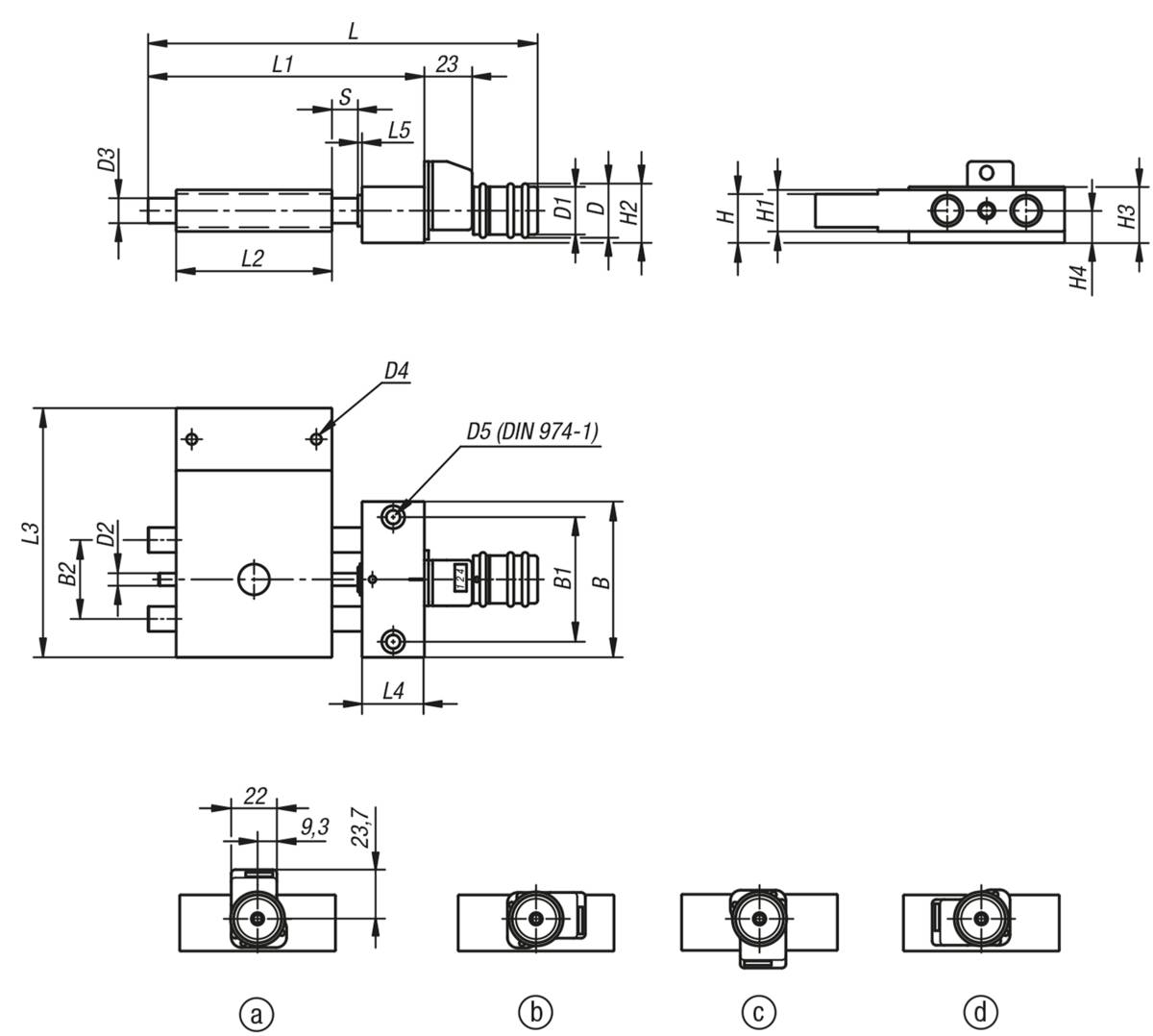 Norelem 21132-208, Kreuztisch kurze Ausführung, Aluminium-1