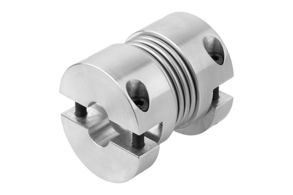 Norelem 23001-05-0300691111, Metallbalgkupplung mit abnehmbaren Klemmnaben