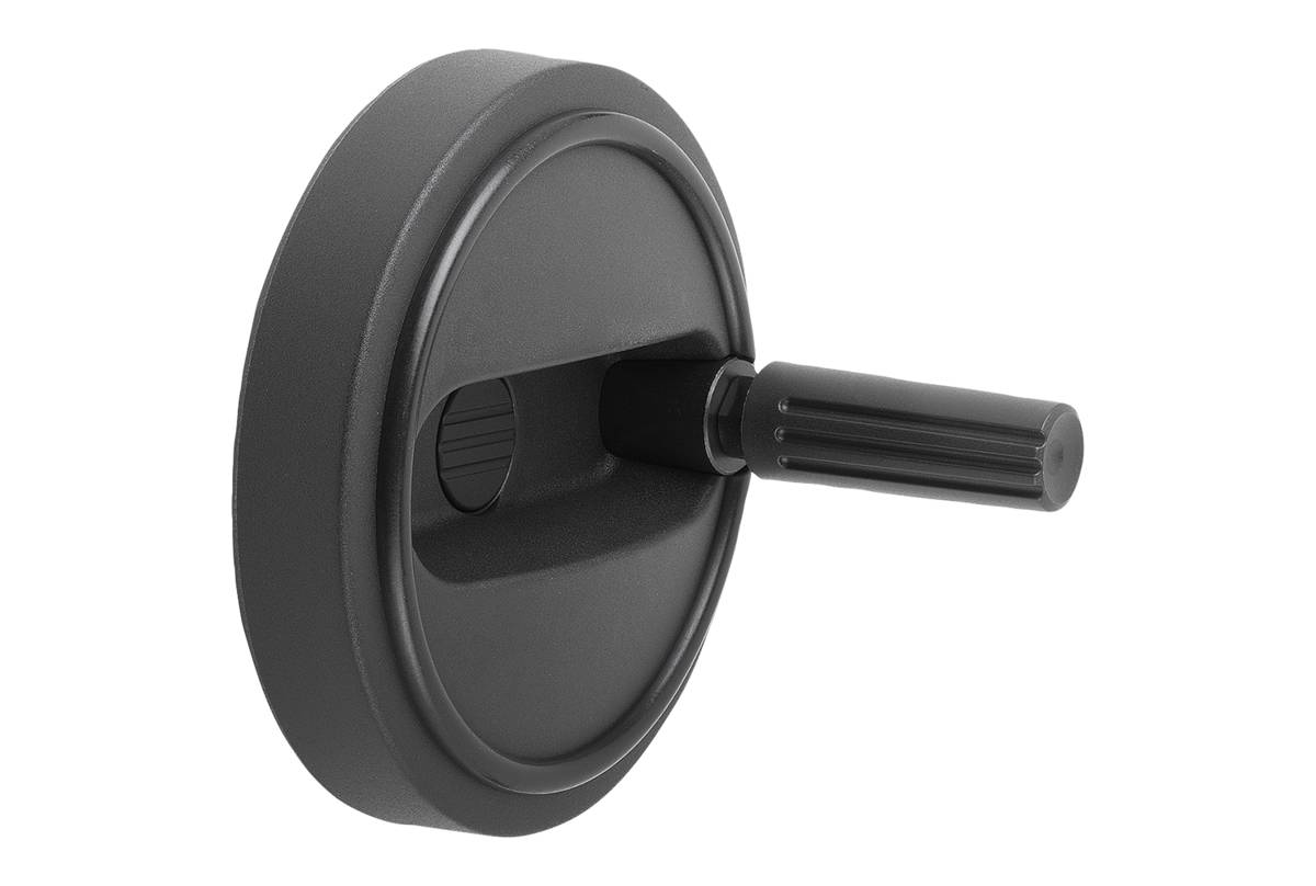 Norelem 06263-210010, Handrad Passbohrung, Thermoplast, schwarzgrau-0