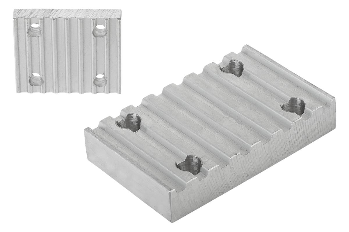 Norelem 22012-10321, Klemmplatte Für Zahnriemen Aluminium, blank-0