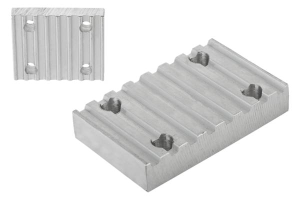 Norelem 22012-10321, Klemmplatte Für Zahnriemen Aluminium, blank