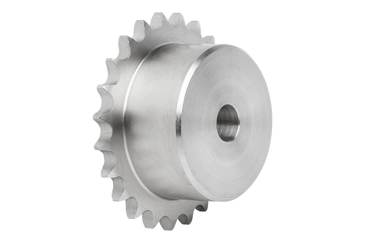 Norelem 22255-10380732013, Kettenrad einfach, Edelstahl, blank-0