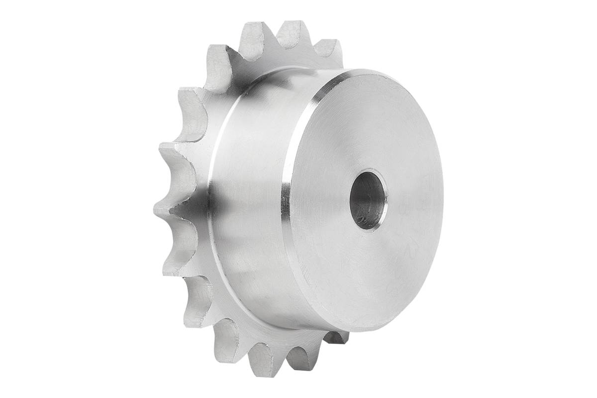 Norelem 22255-10120516015, Kettenrad einfach, Edelstahl, blank-0