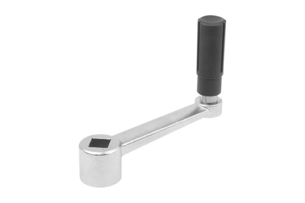 Norelem 06506-4314, Handkurbel Innenvierkant, Edelstahl, blank