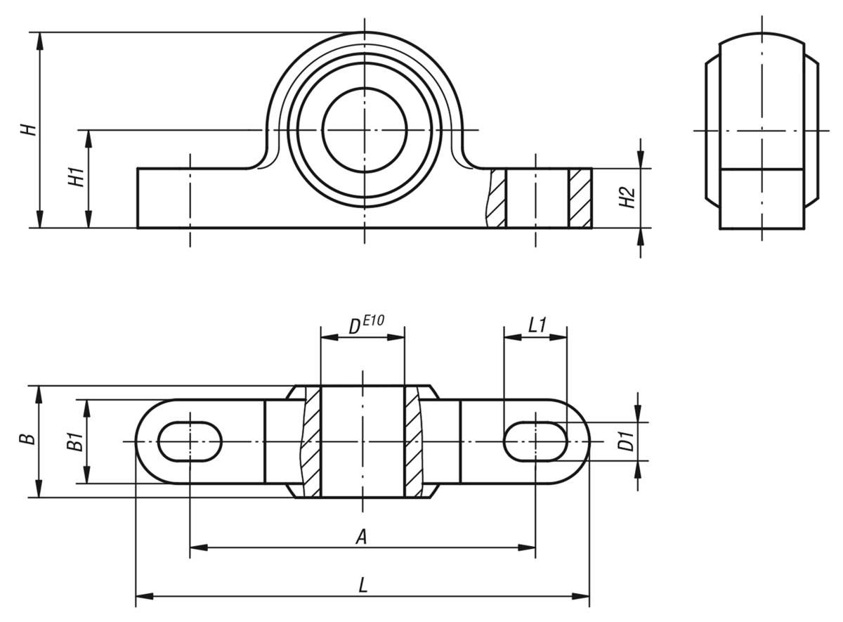 Norelem 23500-18, Stehlager IGUMID-1