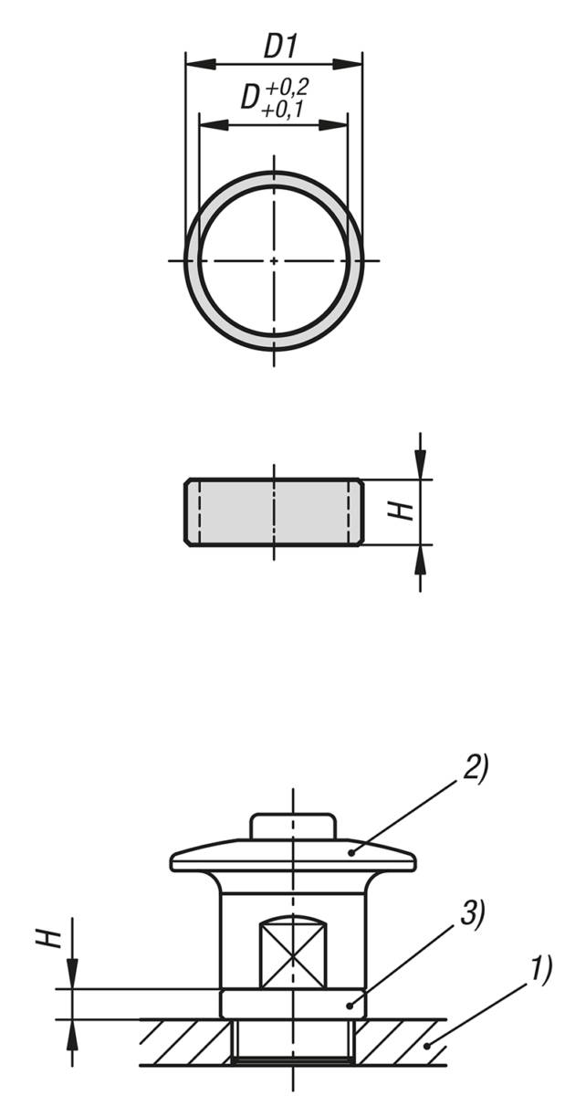 Norelem 03192-20-16, Distanzring Edelstahl, blank-1