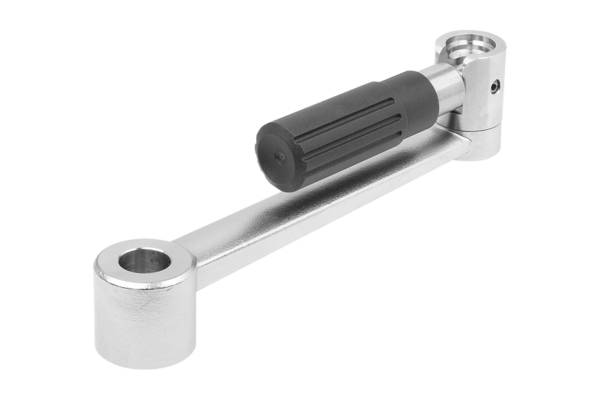 Norelem 06507-1417, Handkurbel Passbohrung, Edelstahl, blank