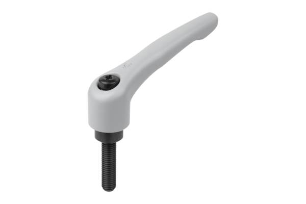Norelem 06460-9AD188X25, Klemmhebel Zink, fenstergrau RAL 7040, strukturmatt