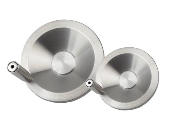 Norelem 06276-01-4101X00, Scheibenhandrad mit Zentrierbohrung, Edelstahl, blank