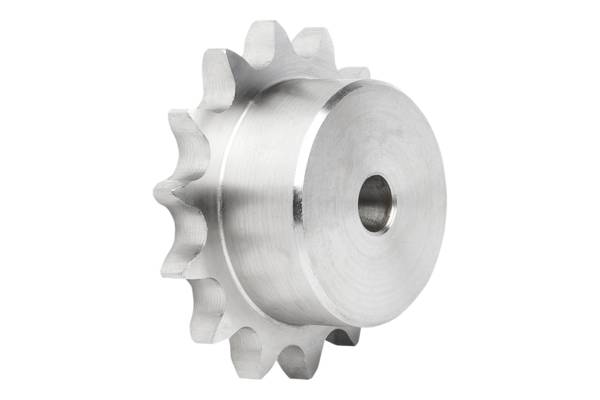 Norelem 22255-10580308019, Kettenrad einfach, Edelstahl, blank