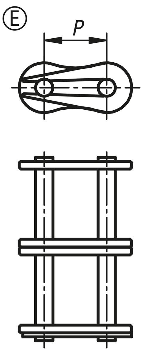 Norelem 22213-30120516, Verbindungsglied 2-fach, Edelstahl-1