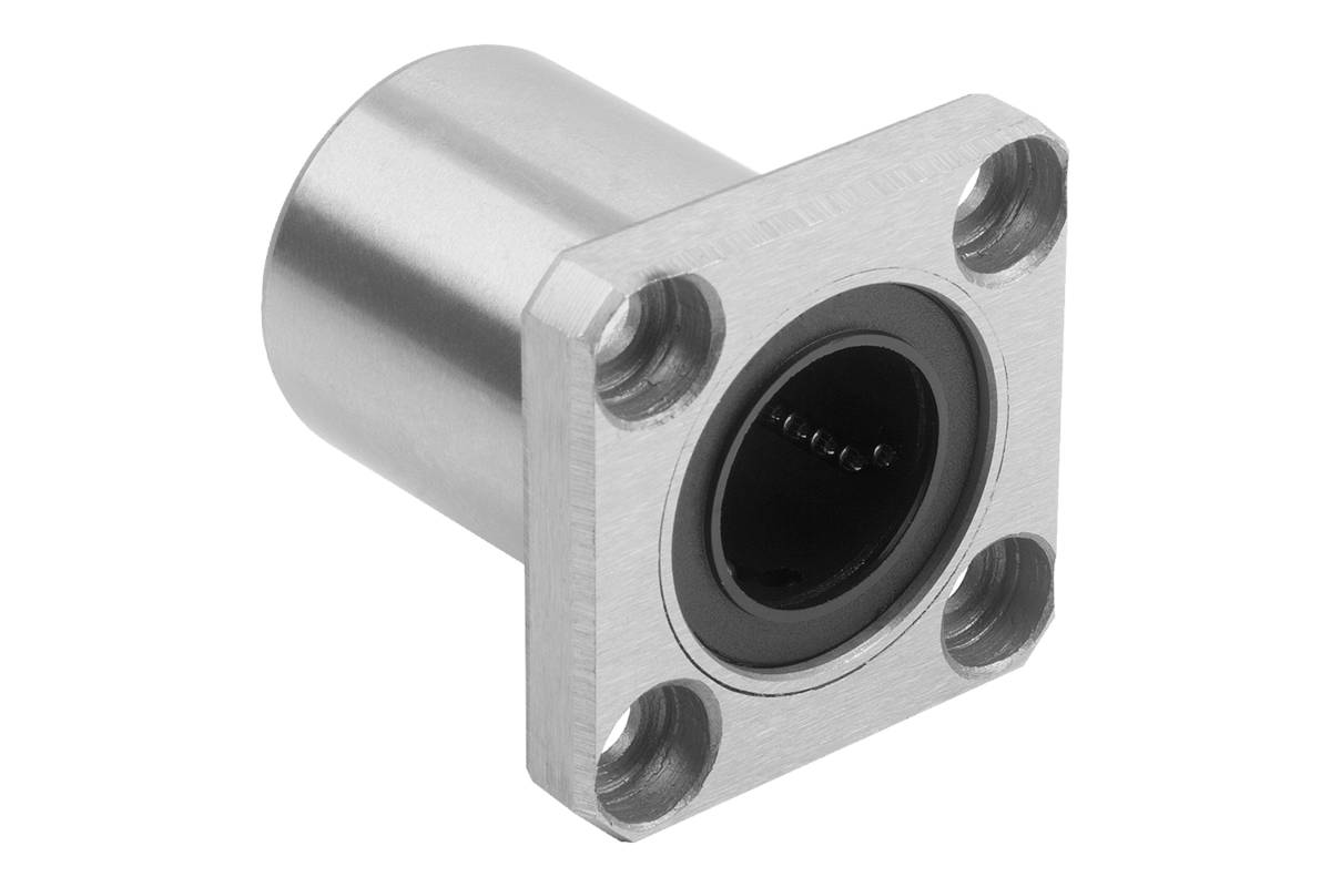 Norelem 21518-01-4002, Linearkugellager mit Flansch, Stahl-0