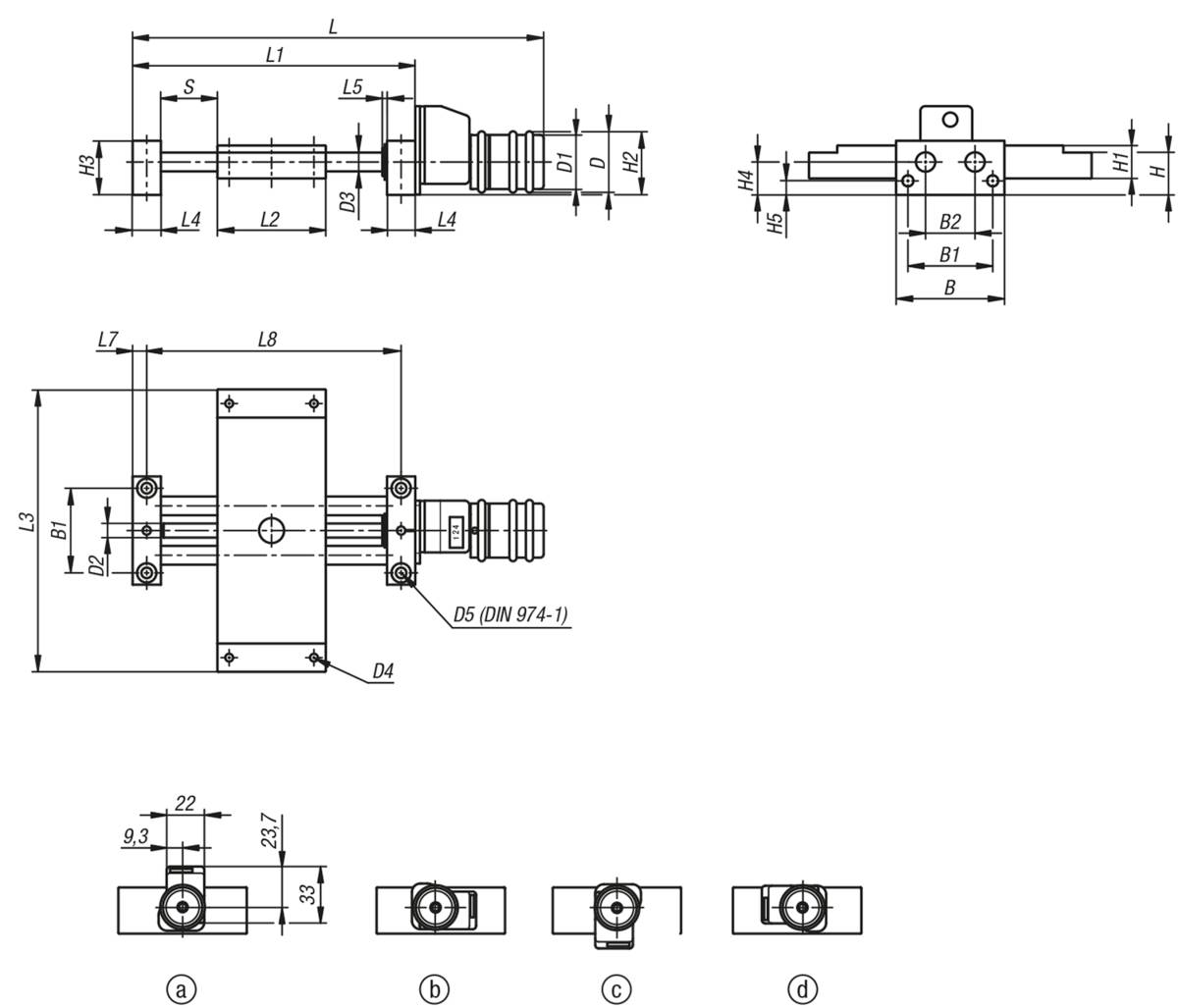 Norelem 21136-308, Kreuztisch lange Ausführung, Aluminium-1