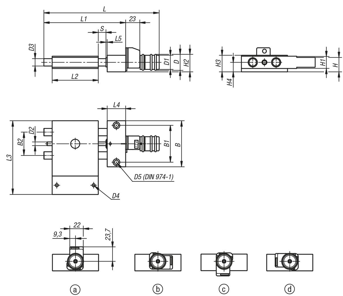 Norelem 21132-108, Kreuztisch kurze Ausführung, Aluminium-1