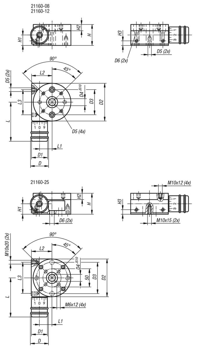 Norelem 21160-12, Positionier-Rundtisch Aluminium-1
