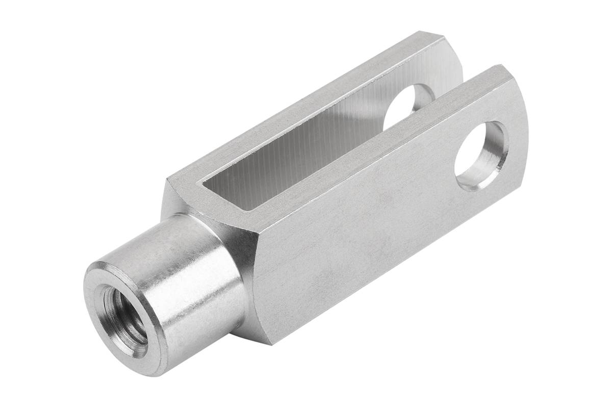 Norelem 27624-04-10408, Gabelkopf Edelstahl A2, blank-0