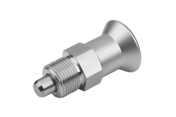 Norelem 03089-0659031, Arretierbolzen ohne Rastnut, Edelstahl, vernickelt