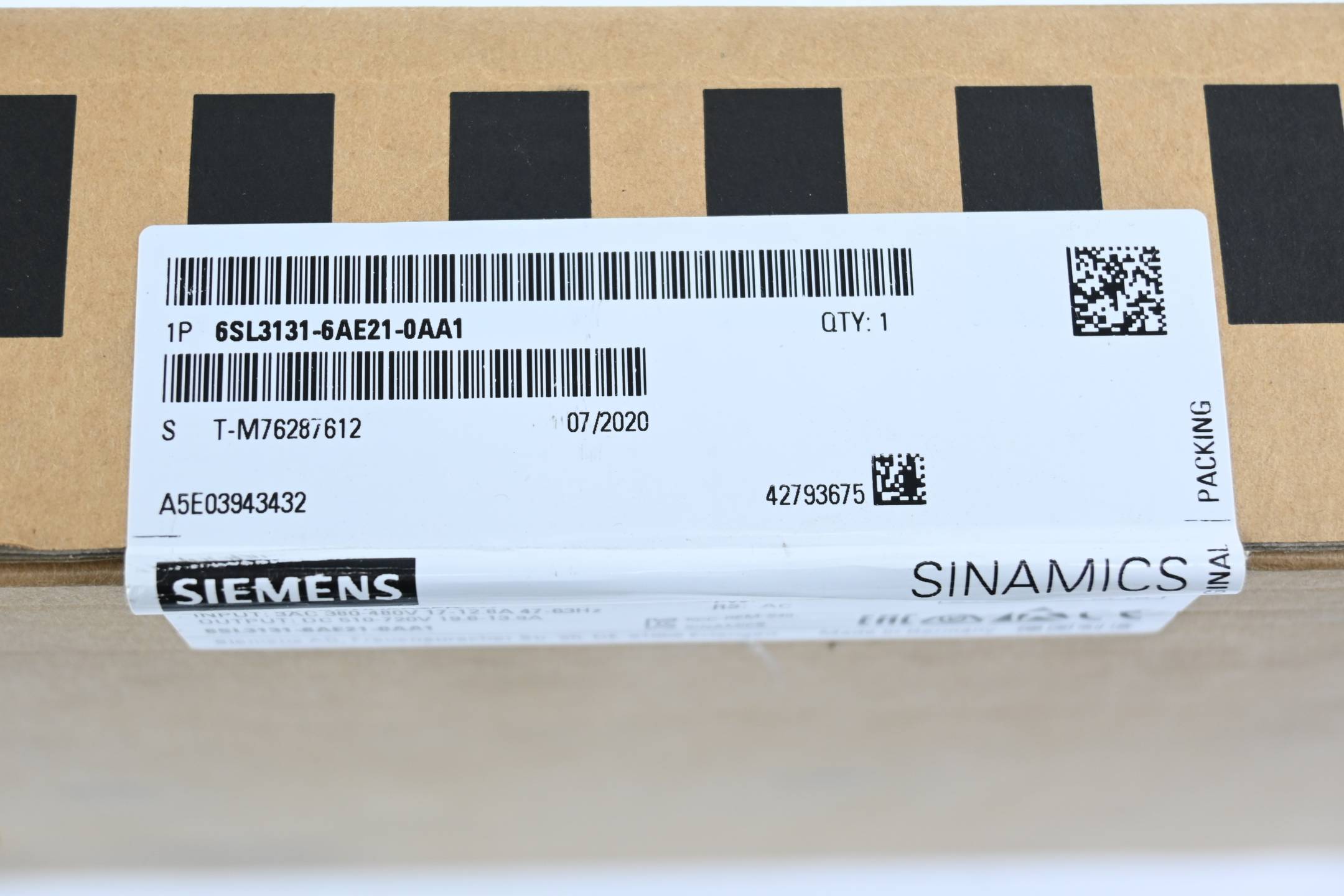Siemens Sinamics Smart Line Modul 6SL3131-6AE21-0AA1 ( 6SL3 131-6AE21-0AA1 ) E.C-1