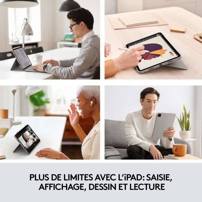 Logitech Combo Touch - Tastatur und Foliohülle für Apple 11" iPad Pro (1., 2. & 3. Generation) - TL: Französisch, AZERTY-1