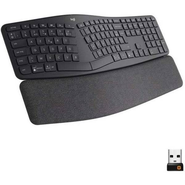 Logitech ERGO K860 - Tastatur - kabellos - 2.4 GHz, Bluetooth 5.0 - TL: Französisch, AZERTY