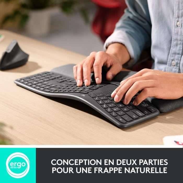 Logitech ERGO K860 - Tastatur - kabellos - 2.4 GHz, Bluetooth 5.0 - TL: Französisch, AZERTY-2
