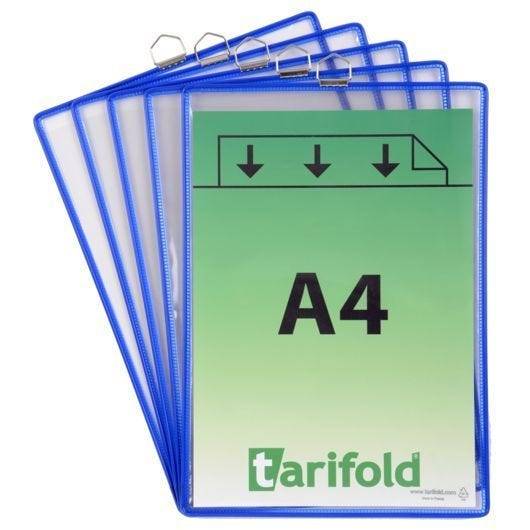 Tarifold Aushangsichttafel mit Metallöse, DIN A4, blau, 5 Stück-0