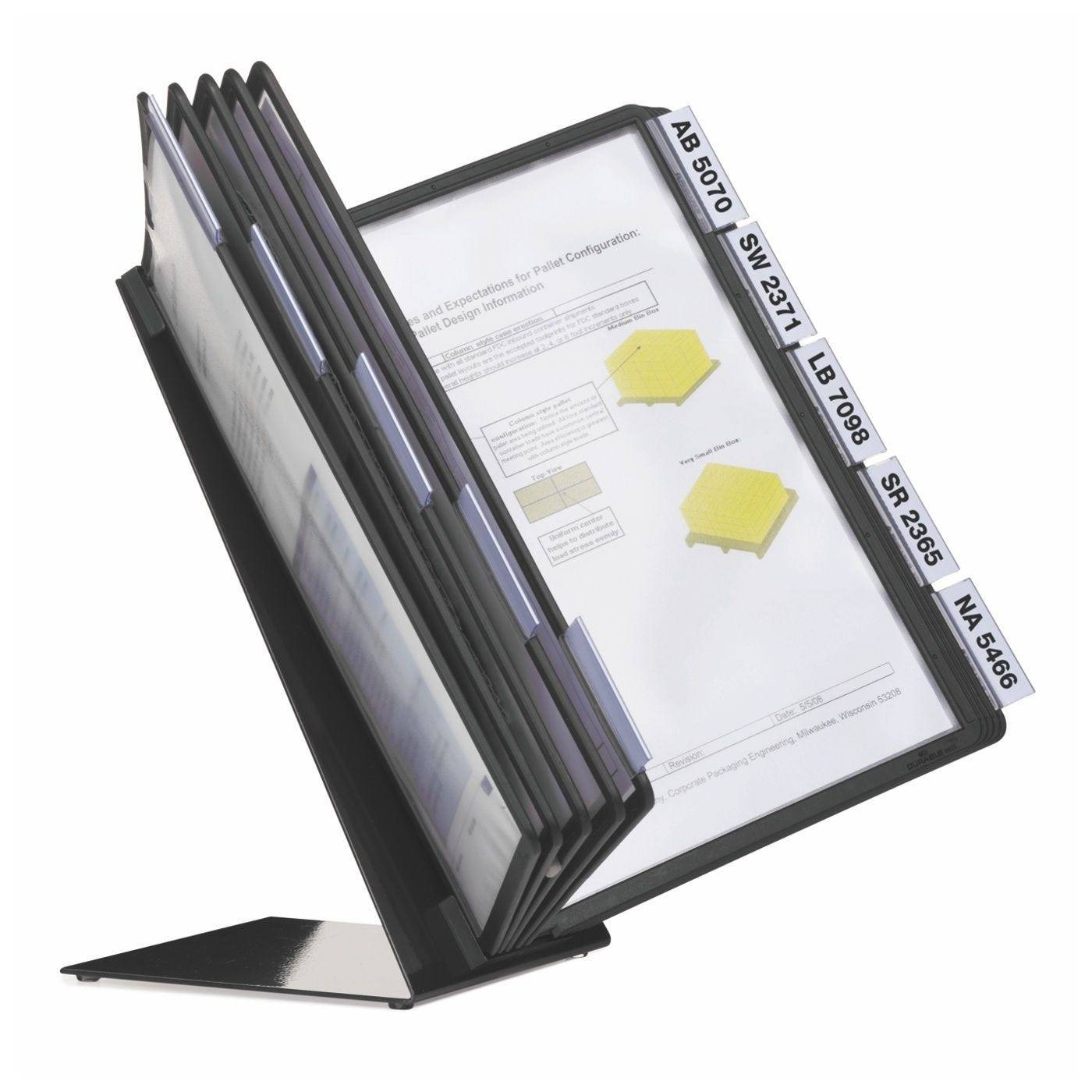 Sichttafelsystem Durable VARIO® TABLE 10 mit 10 SHERPA Tafeln DIN A4, schwarz-0