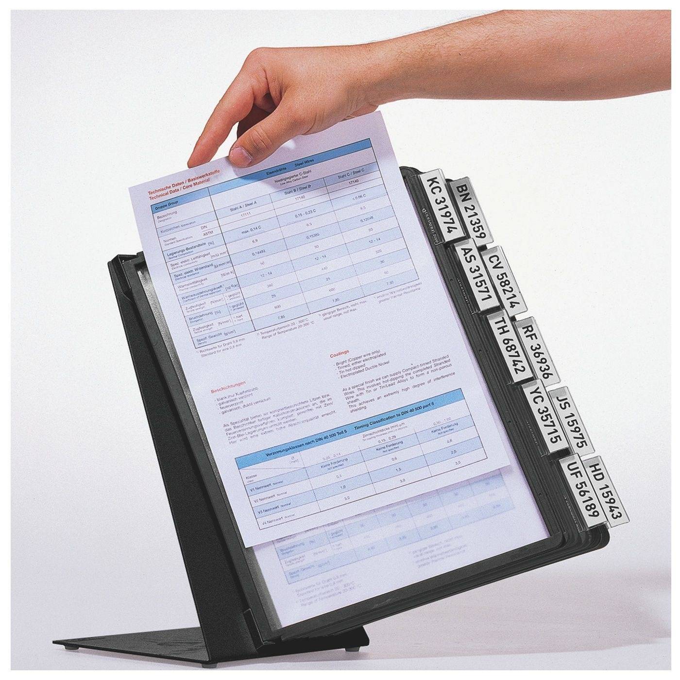 Sichttafelsystem Durable VARIO® TABLE 10 mit 10 SHERPA Tafeln DIN A4, schwarz-2