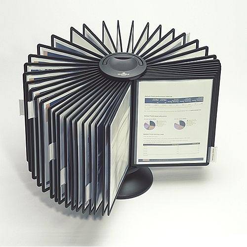 Sichttafelsystem Durable Sherpa® Carousel 40, drehbarer Tischständer mit 40 Tafeln DIN A4-0