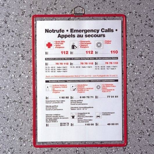 Tarifold Aushangsichttafel mit Metallöse, DIN A4, farblich sortiert, 5 Stück-1