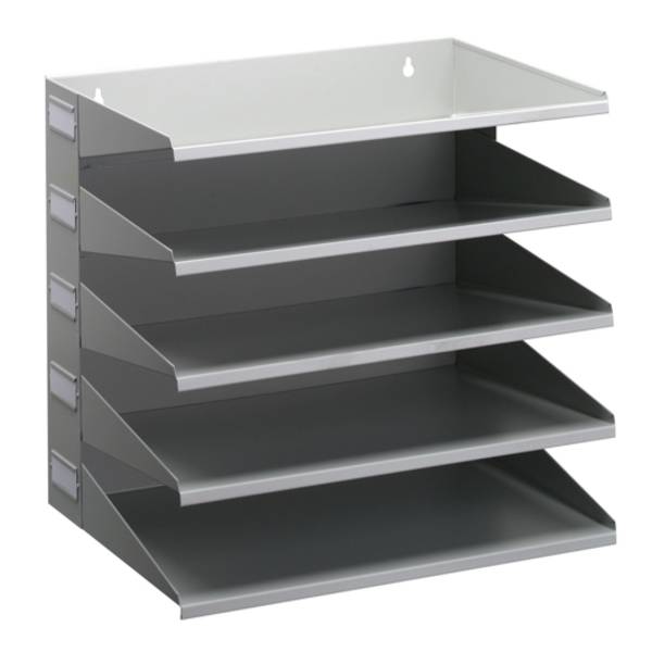 Sortierreck DURABLE, mit 5 Fächern, grau