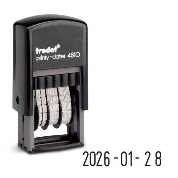 Datumstempel Trodat Printy Dater 4810 ISO, Schrifthöhe 3,8 mm, Abdruck schwarz