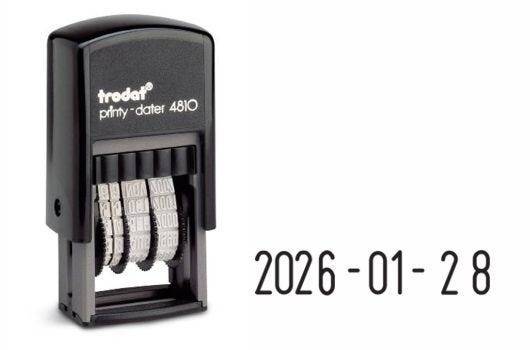 Datumstempel Trodat Printy Dater 4810 ISO, Schrifthöhe 3,8 mm, Abdruck schwarz-1