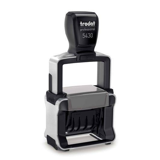 Trodat Professional Dater 5430/L, Datumstempel mit Texten , Abdruck 41x24 mm, blau/rot-0