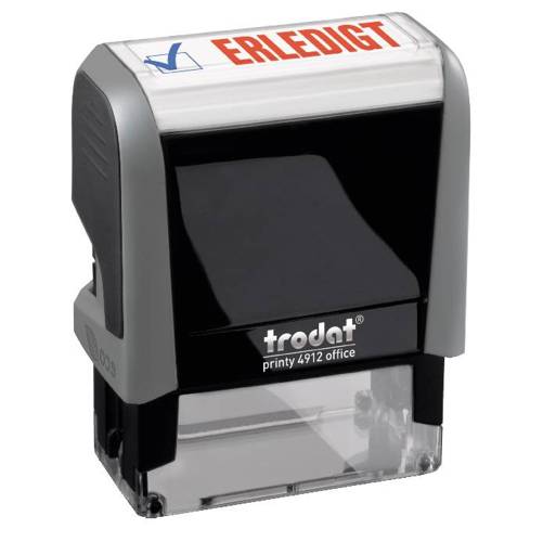 Trodat Printy 4912 Office Printy, Stempel mit Motiv und Standardtext "ERLEDIGT"-0