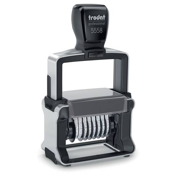 Zahlenstempel Trodat Professional 5558, 8-stellig, Ziffernhöhe 5 mm, Abdruckbreite 37 mm