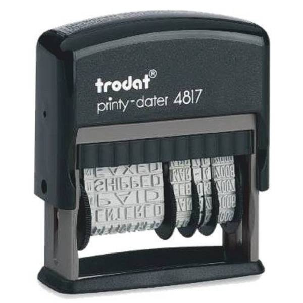 Trodat Printy Dater 4817, Datumstempel mit Texten, Schrifthöhe 3,8 mm, Abdruck schwarz