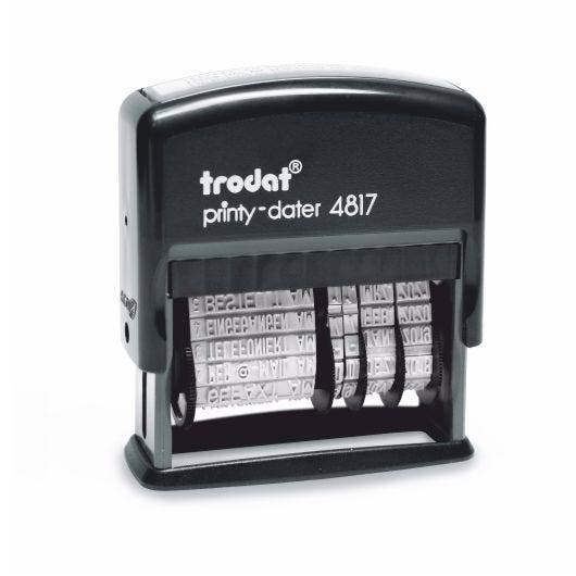 Trodat Printy Dater 4817, Datumstempel mit Texten, Schrifthöhe 3,8 mm, Abdruck schwarz-2