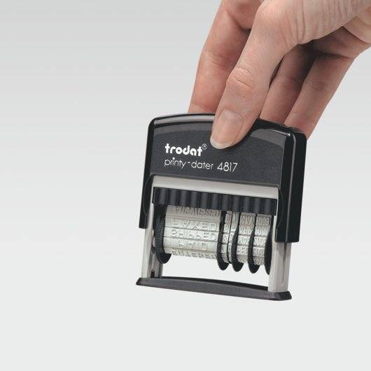 Trodat Printy Dater 4817, Datumstempel mit Texten, Schrifthöhe 3,8 mm, Abdruck schwarz-3
