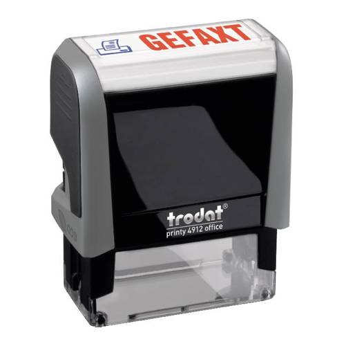 Trodat Printy 4912 Office Printy, Stempel mit Motiv und Standardtext "GEFAXT"-0