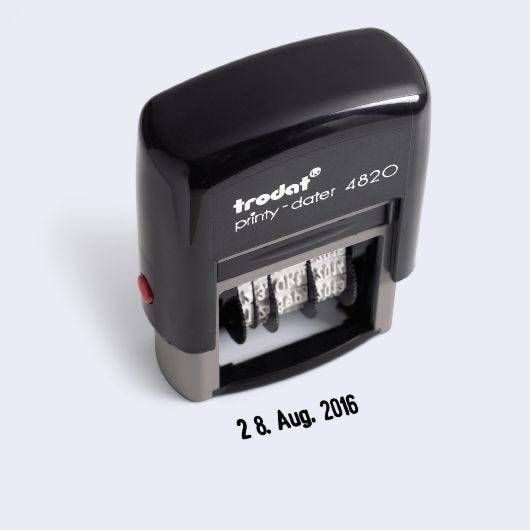 Datumstempel Trodat Printy Dater 4820, Schrifthöhe 4 mm, Abdruck rot-2