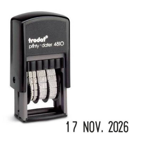 Datumstempel Trodat Printy Dater 4810, Schrifthöhe 3,8 mm, Abdruck schwarz