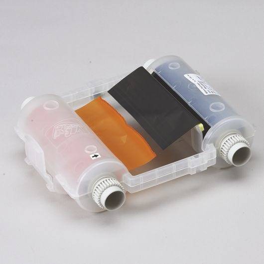 GlobalMark™ Farbband 2-farbig schwarz-orange, Farbfelderlänge 400 mm-0