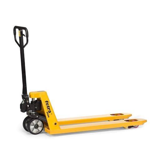 fetra Gabelhubwagen Typ 2119, Gabellänge 1150mm, Tragkraft 2500 kg, Gummi/PU-Räder, gelb-0