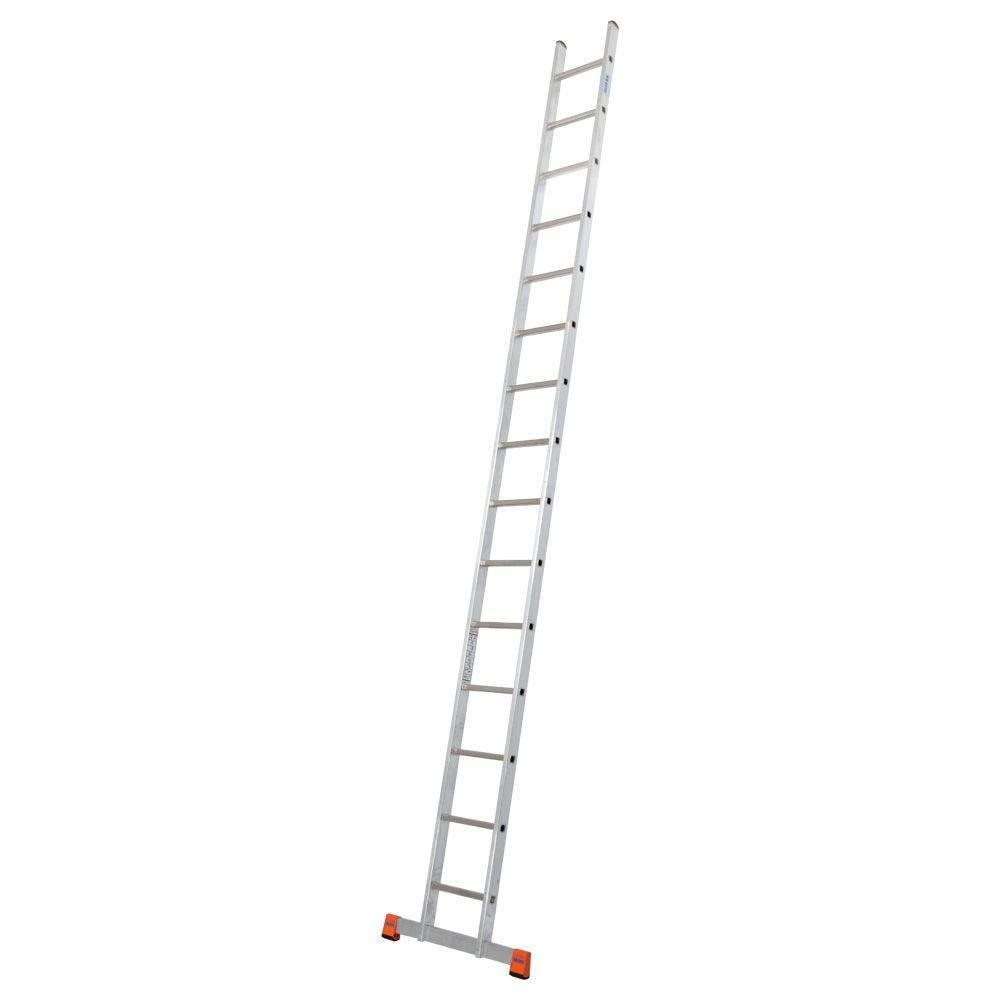 KRAUSE Sprossen-Anlegeleiter, MONTO, Sibilo, 15 Sprossen, Arbeitshöhe bis 5,25 m, Quertraverse-0